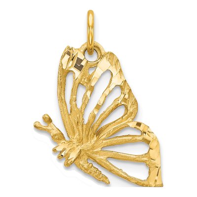10K Yellow Gold Butterfly Charm