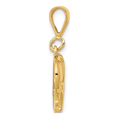 10K Yellow Gold Elephant Pendant – view 3