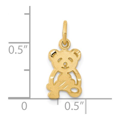 10K Yellow Gold Teddy Bear Pendant – view 4