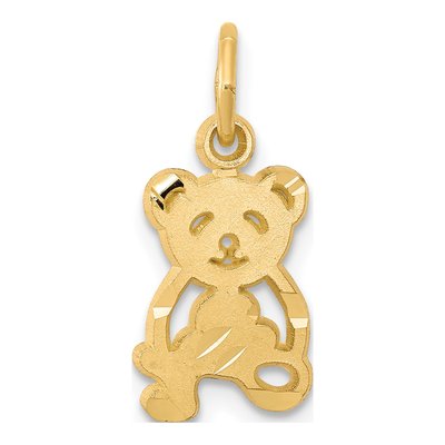 10K Yellow Gold Teddy Bear Pendant