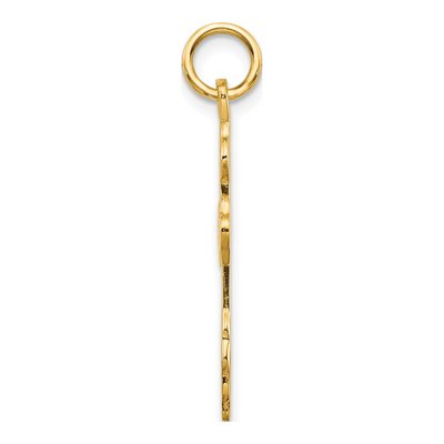 10K Yellow Gold Eastern Orthodox Cross Charm – view 3