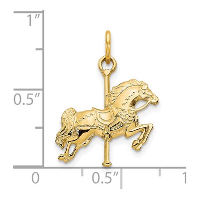 10K Yellow Gold Carousel Horse Charm – view 4