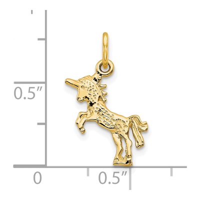 10K Yellow Gold Unicorn Pendant – view 4