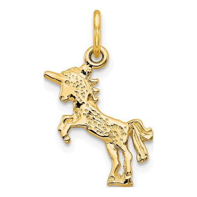 10K Yellow Gold Unicorn Pendant