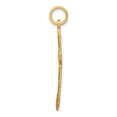 10K Yellow Gold Cut-Out Cross Pendant – view 3