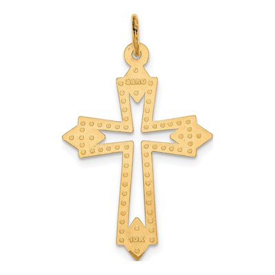 10K Yellow Gold Cut-Out Cross Pendant – view 5