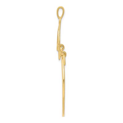 10K Yellow Gold Small Heart Holder Charm – view 3