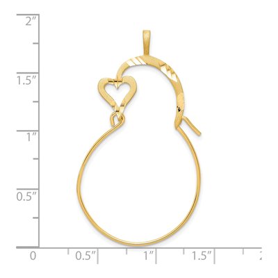 10K Yellow Gold Small Heart Holder Charm – view 4