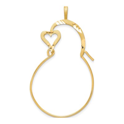 10K Yellow Gold Small Heart Holder Charm