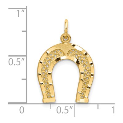 10K Yellow Gold Horseshoe Pendant – view 4