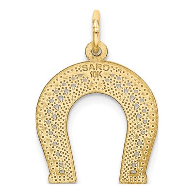 10K Yellow Gold Horseshoe Pendant – view 5