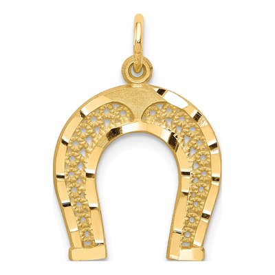 10K Yellow Gold Horseshoe Pendant
