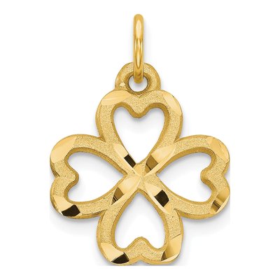 10K Yellow Gold 4-Leaf Clover Pendant