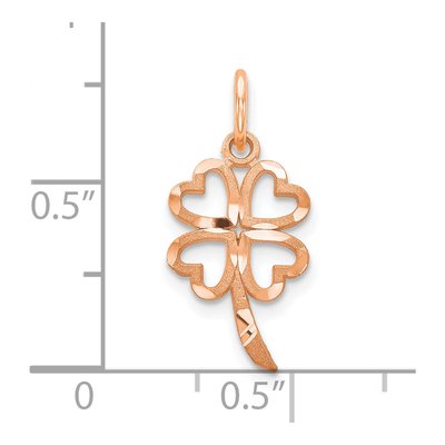 10K Rose Gold 4-Leaf Clover Pendant – view 4