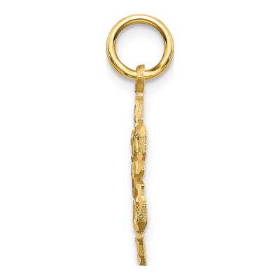 10K Yellow Gold Diamond-Cut Snowflake Charm – view 3