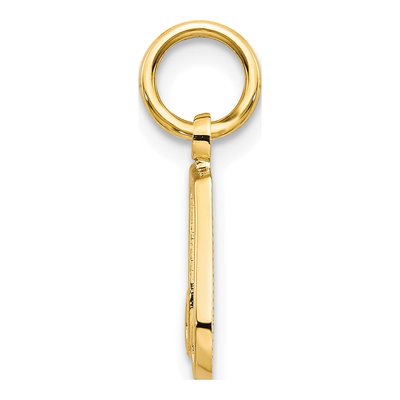 10K Yellow Gold Musical Note Pendant – view 3
