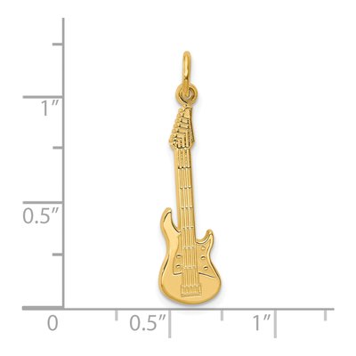 10K Yellow Gold Guitar Pendant – view 4