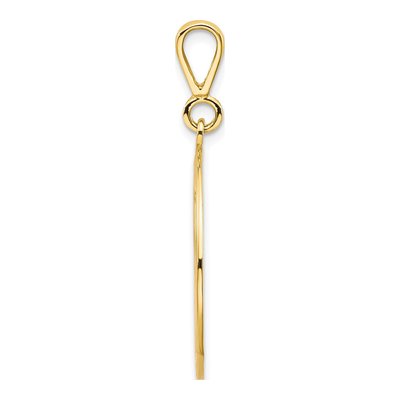 10K Yellow Gold Masonic Symbol Circle Pendant – view 3