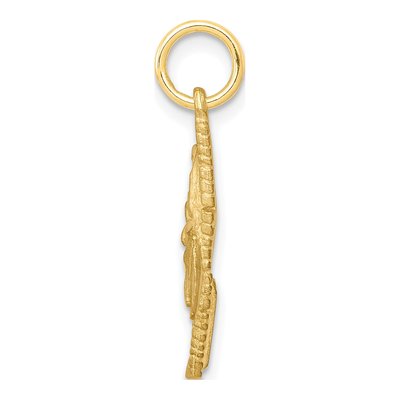 10K Yellow Gold Comb Scissors Pendant – view 3