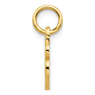 10K Yellow Gold Script Initial A Pendant – view 3