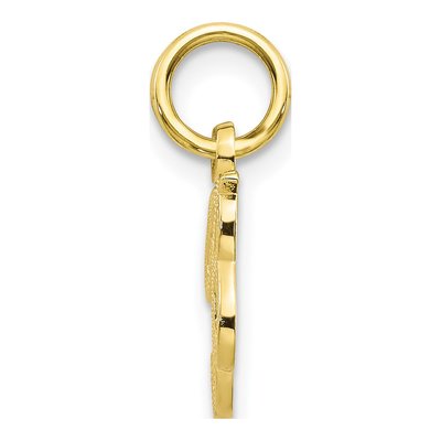 10K Yellow Gold Script Initial B Pendant – view 3