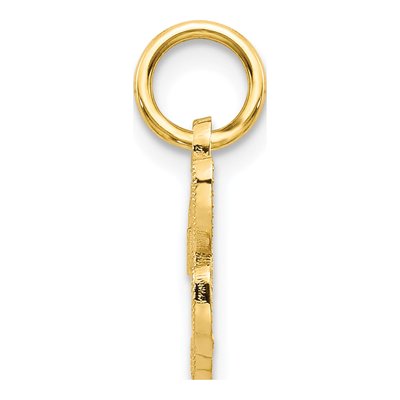 10K Yellow Gold Script Initial H Charm – view 3