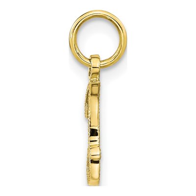 10K Yellow Gold Script Initial I Charm – view 3