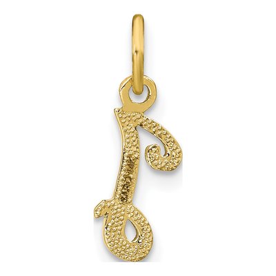 10K Yellow Gold Script Initial I Charm – view 4