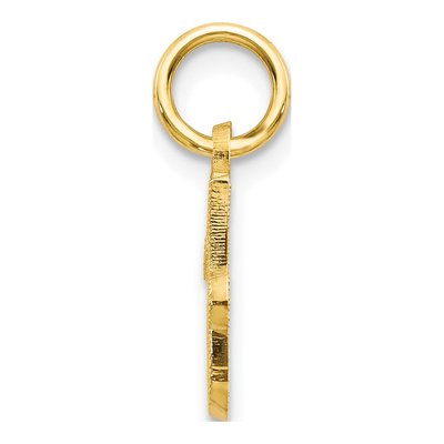 10K Yellow Gold Script Initial J Charm – view 3