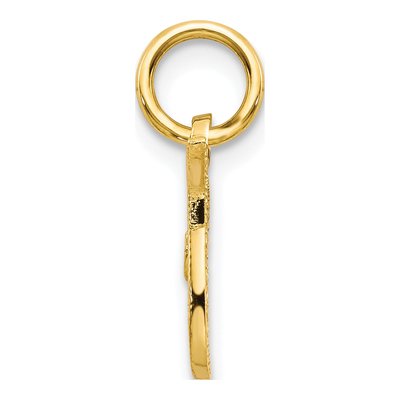 10K Yellow Gold Script Initial T Charm – view 3