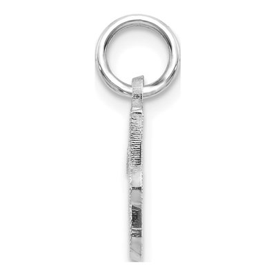 10K White Gold Script Initial J Pendant – view 3