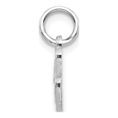 10K White Gold Script Initial K Pendant – view 3