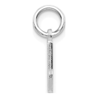 10K White Gold Script Initial M Pendant – view 3