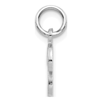10K White Gold Script Initial P Charm – view 3