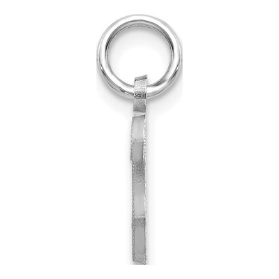 10K White Gold Script Initial S Pendant – view 3
