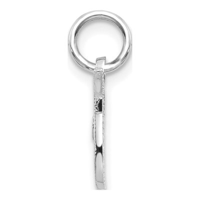 10K White Gold Script Initial T Pendant – view 3