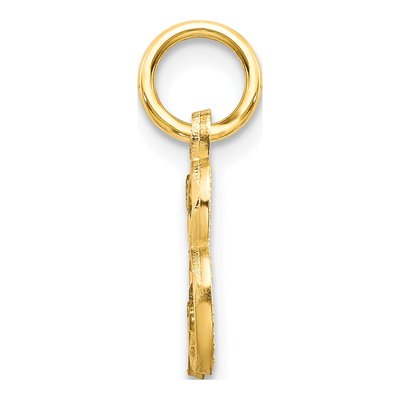 10K Yellow Gold Initial B Charm – view 3