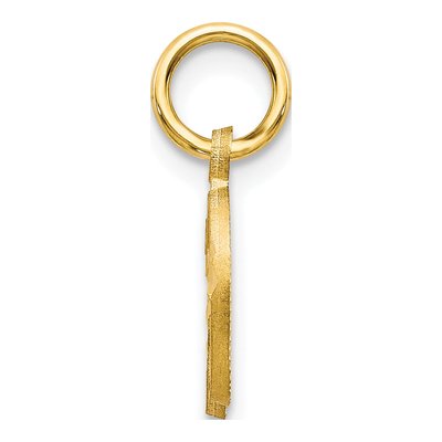 10K Yellow Gold Diamond-Cut Initial D Charm – view 3