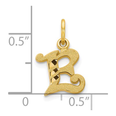 10K Yellow Gold Initial E Charm – view 4