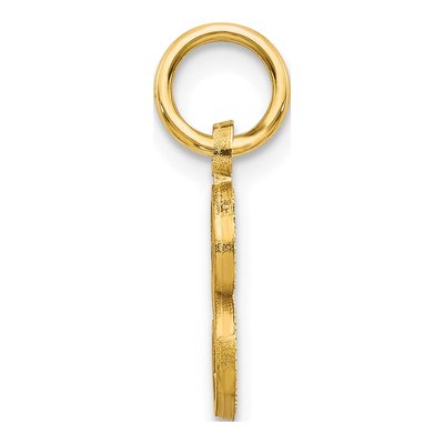 10K Yellow Gold Small Initial S Charm – view 3