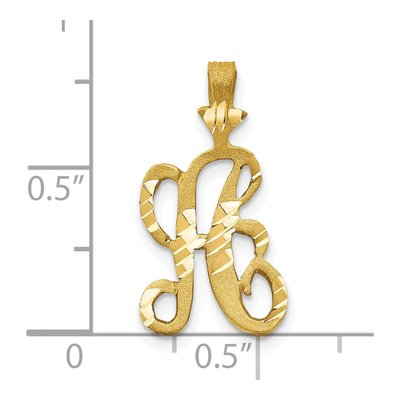10K Yellow Gold Initial A Charm – view 4
