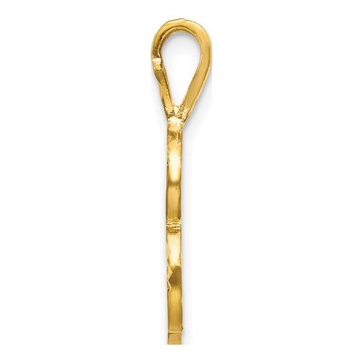 10K Yellow Gold Initial B Pendant – view 3