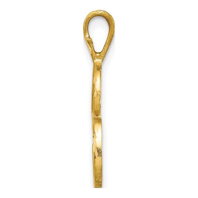 10K Yellow Gold Initial C Pendant – view 3