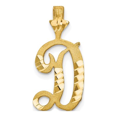 10K Yellow Gold Initial D Pendant