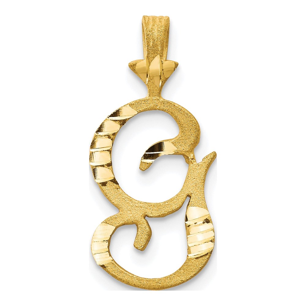 10K Yellow Gold Initial G Pendant