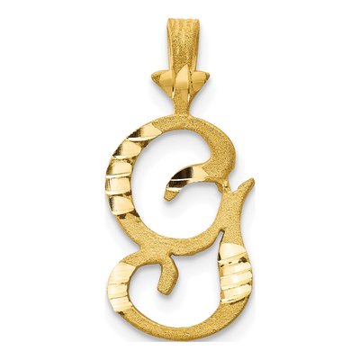 10K Yellow Gold Initial G Pendant