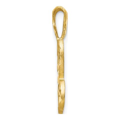 10K Yellow Gold Initial H Pendant – view 3