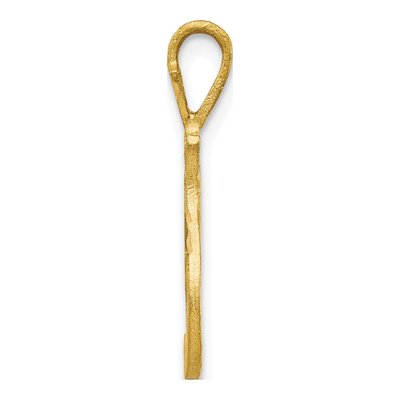 10K Yellow Gold Initial I Pendant – view 3