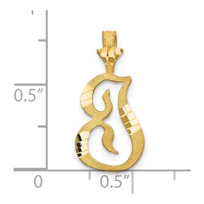 10K Yellow Gold Initial I Pendant – view 4