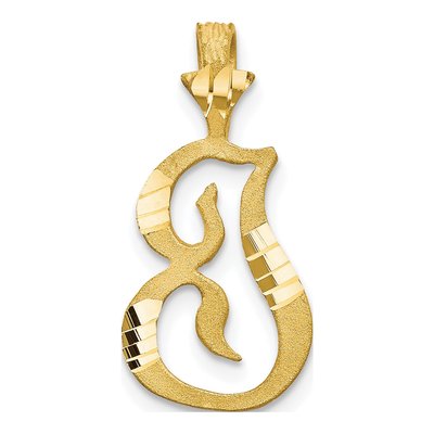 10K Yellow Gold Initial I Pendant